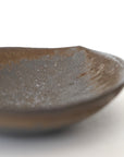 【Hideki Yamamoto】Glass glazed leaf-shaped Hakeme plate