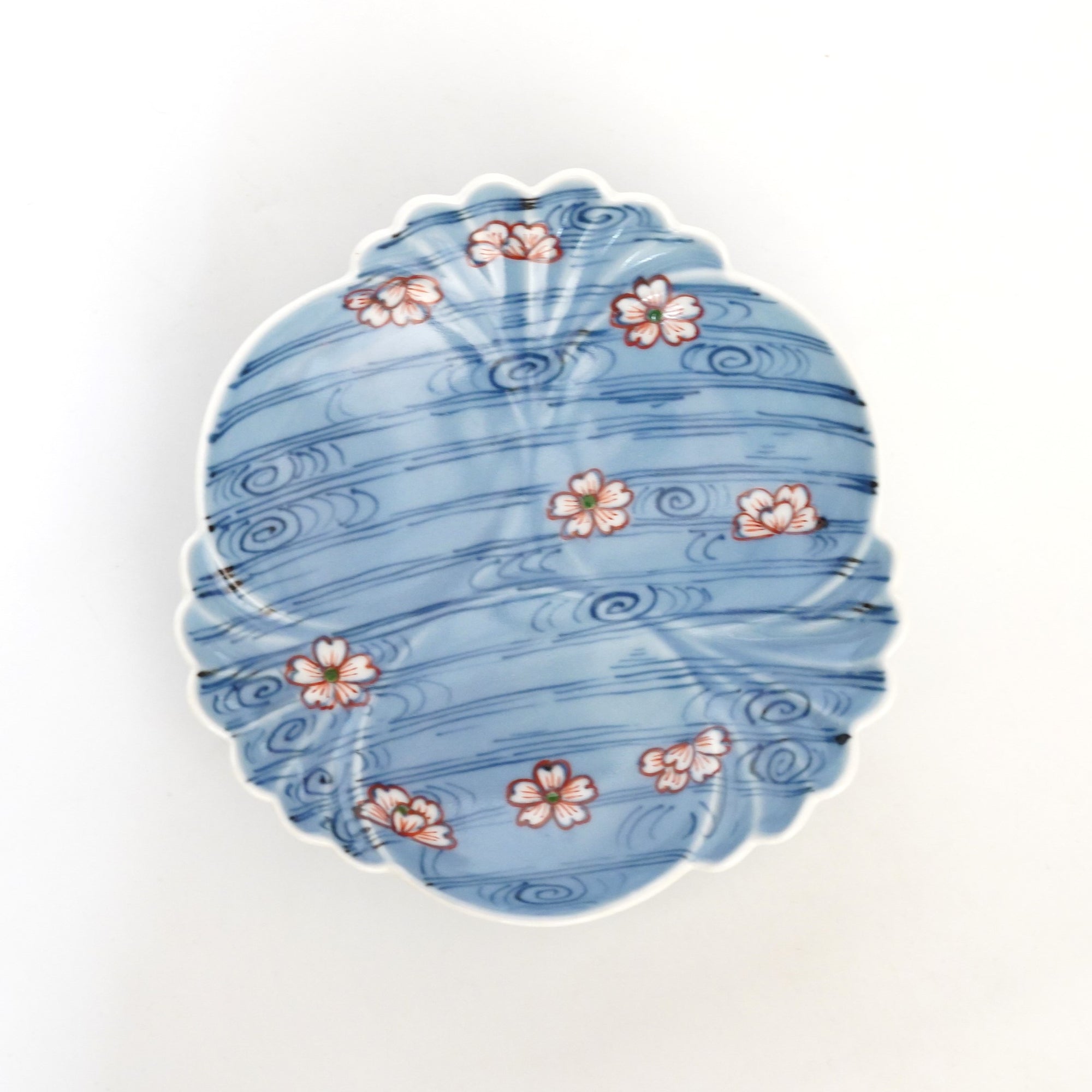 5-inch plate with ink-filled treasures and flowers and birds pattern