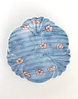 色絵流水桜文三方菊五寸皿