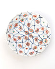 square flower patterned diamond-shaped plate