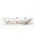 square flower patterned diamond-shaped plate
