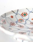 square flower patterned diamond-shaped plate