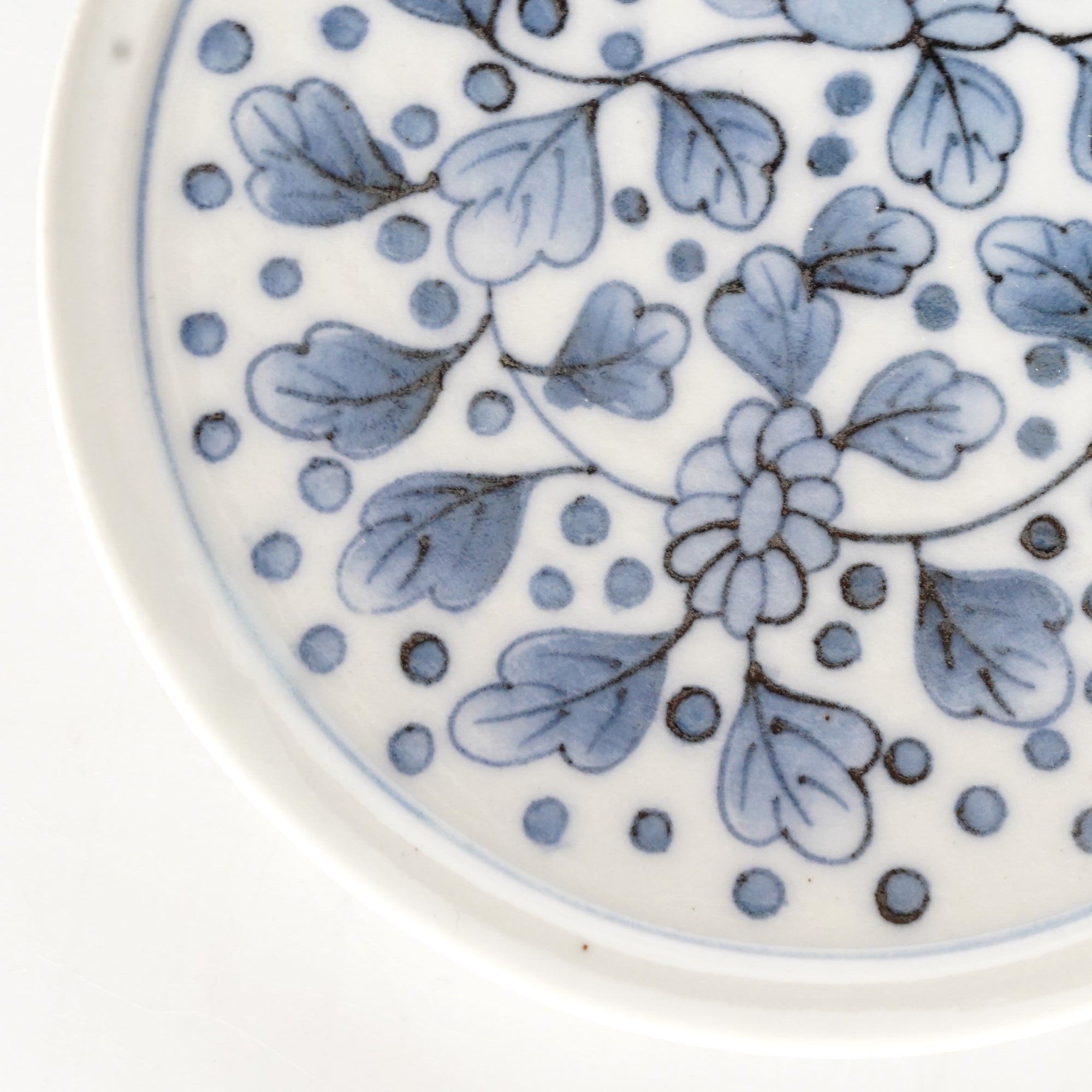 【文书画】白瓷5寸花缘盘