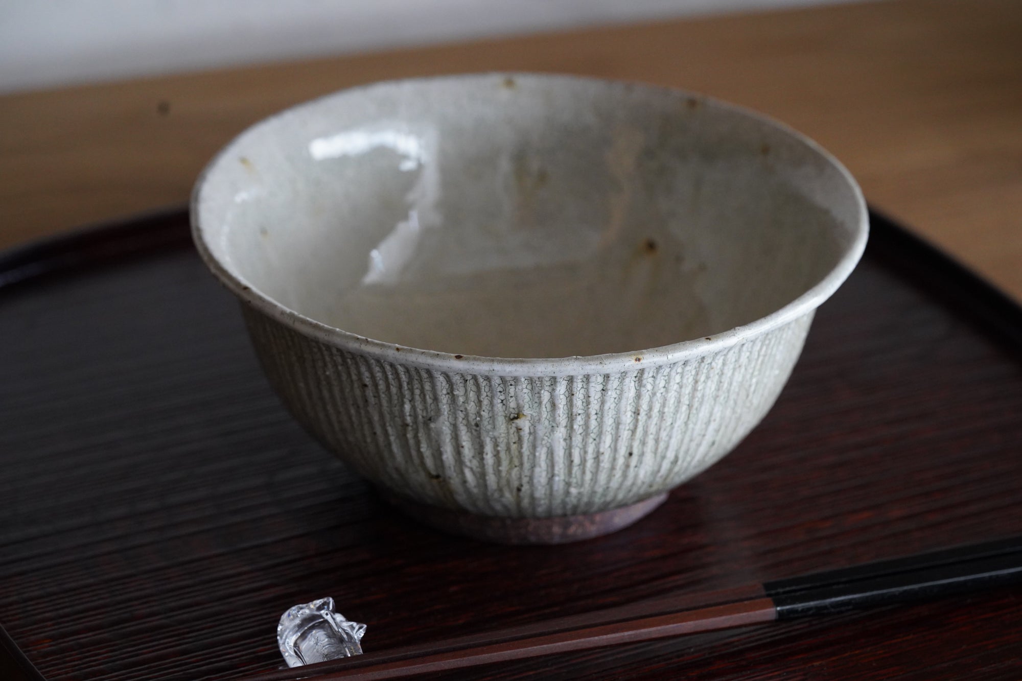 【Tomohiro Suzuki】Glass glazed big bowl