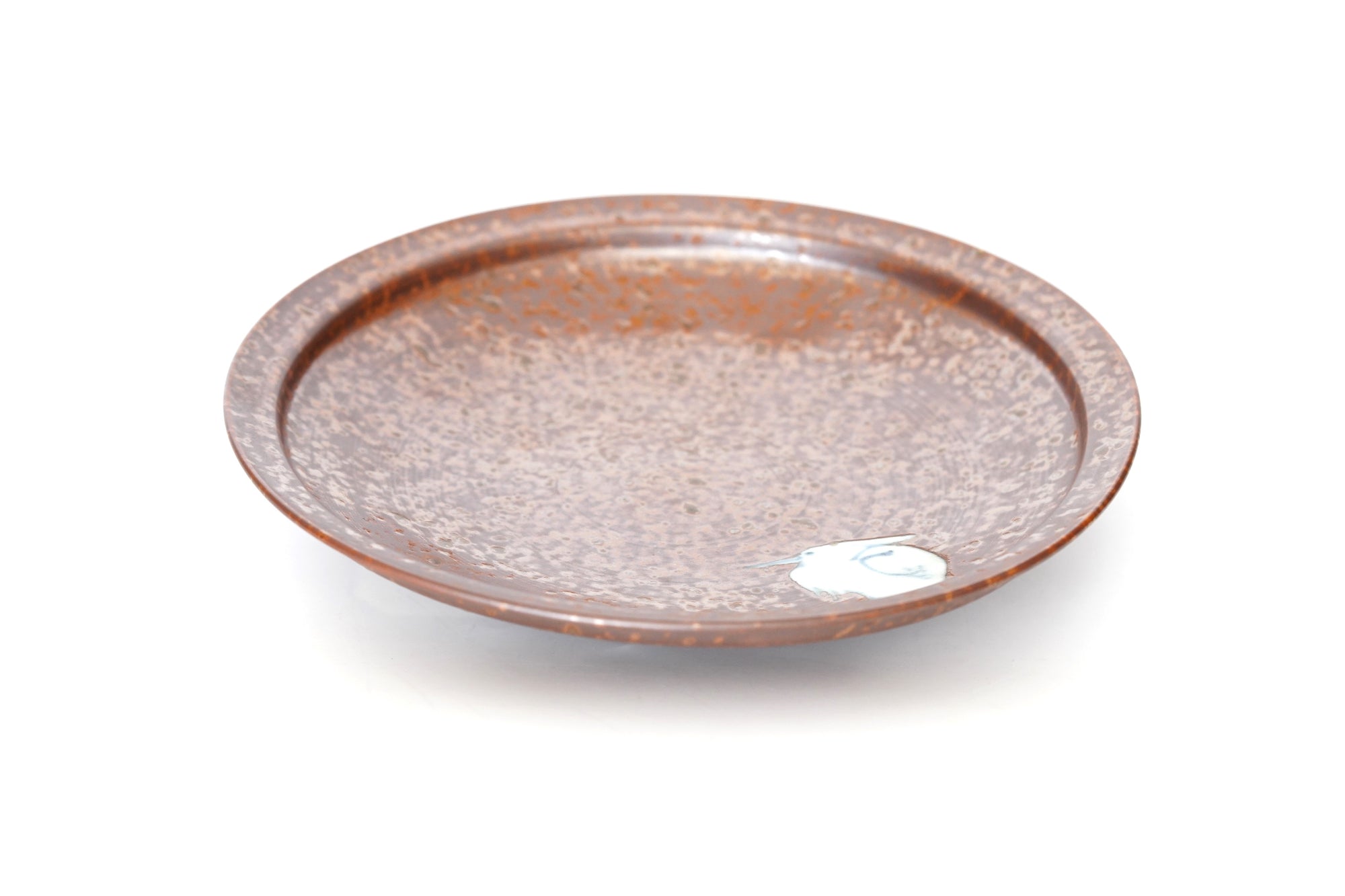 5-inch plate with ink-filled treasures and flowers and birds pattern