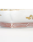 5-inch plate with ink-filled treasures and flowers and birds pattern