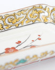 5-inch plate with ink-filled treasures and flowers and birds pattern