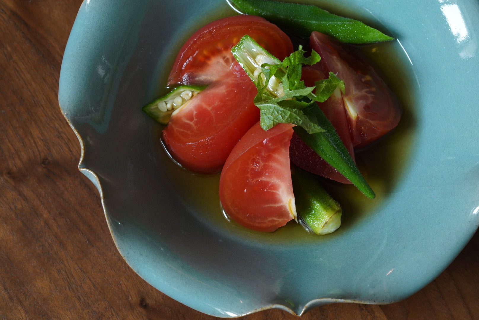 【木山拓】青瓷朝顔鉢 大