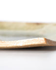 Shigaraki ash glaze long square plate