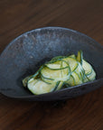 【山本英樹】玄釉たわみ鉢