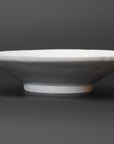 【文祥窯】白磁草花型打6寸浅鉢
