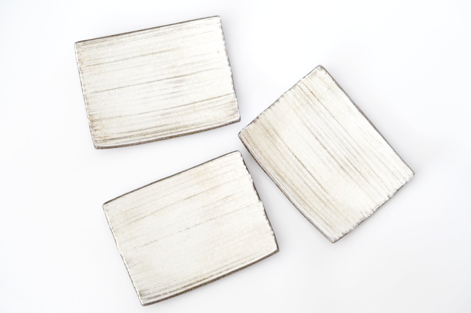 【Hideki Yamamoto】Glass glazed Shinogi Rectangle small plate