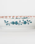 5-inch plate with ink-filled treasures and flowers and birds pattern