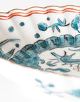 5-inch plate with ink-filled treasures and flowers and birds pattern