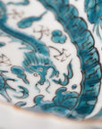 5-inch plate with ink-filled treasures and flowers and birds pattern