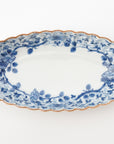 5-inch plate with ink-filled treasures and flowers and birds pattern