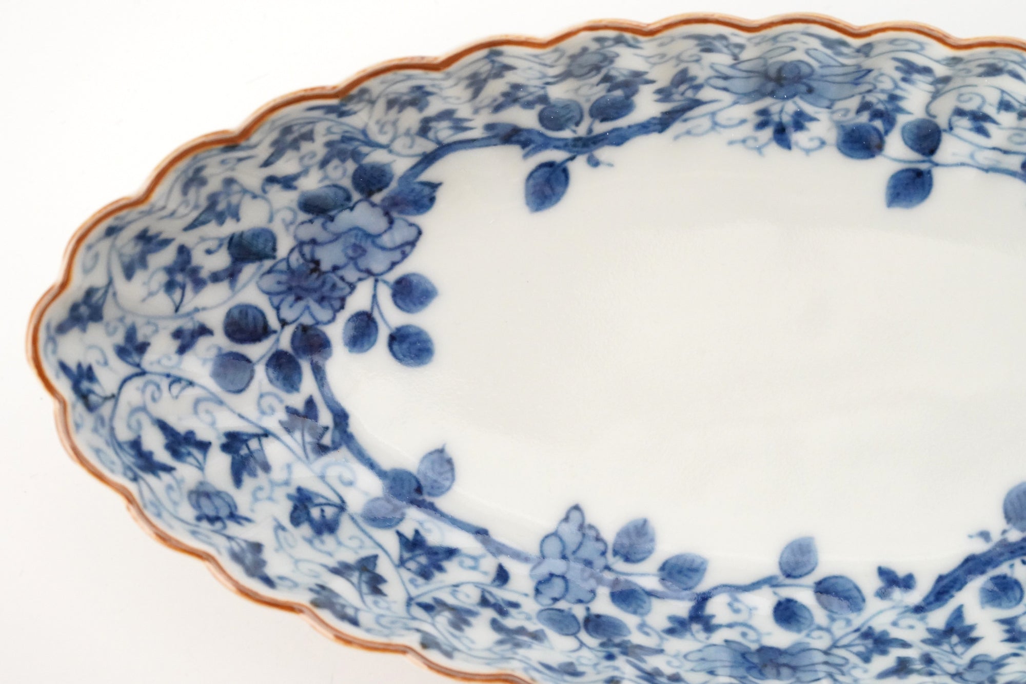 墨弹宝字花鸟文五寸盘