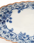 5-inch plate with ink-filled treasures and flowers and birds pattern