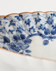 5-inch plate with ink-filled treasures and flowers and birds pattern