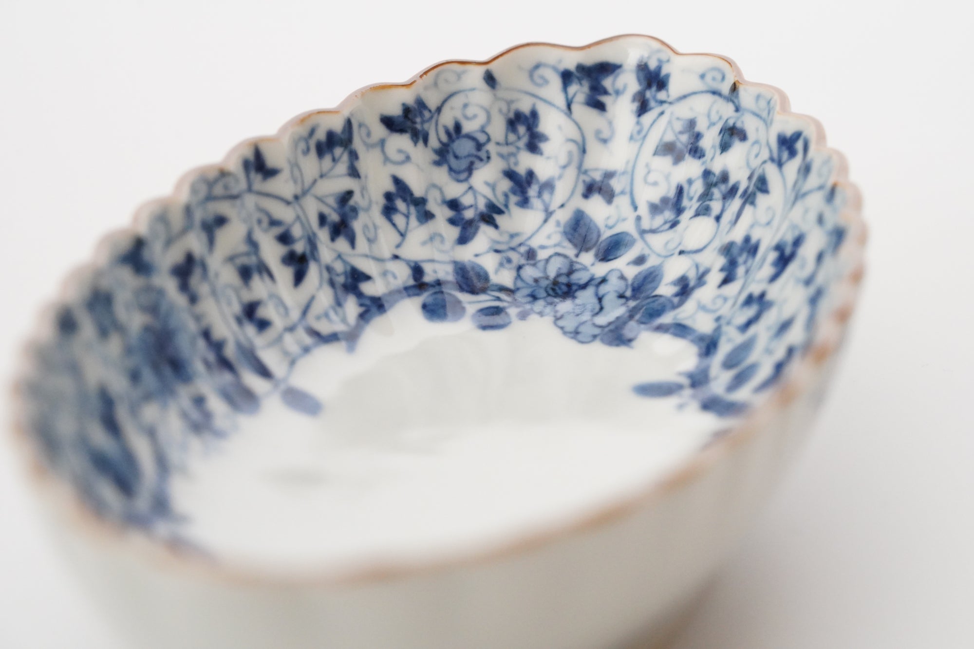 墨弹宝字花鸟文五寸盘