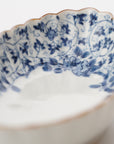 5-inch plate with ink-filled treasures and flowers and birds pattern