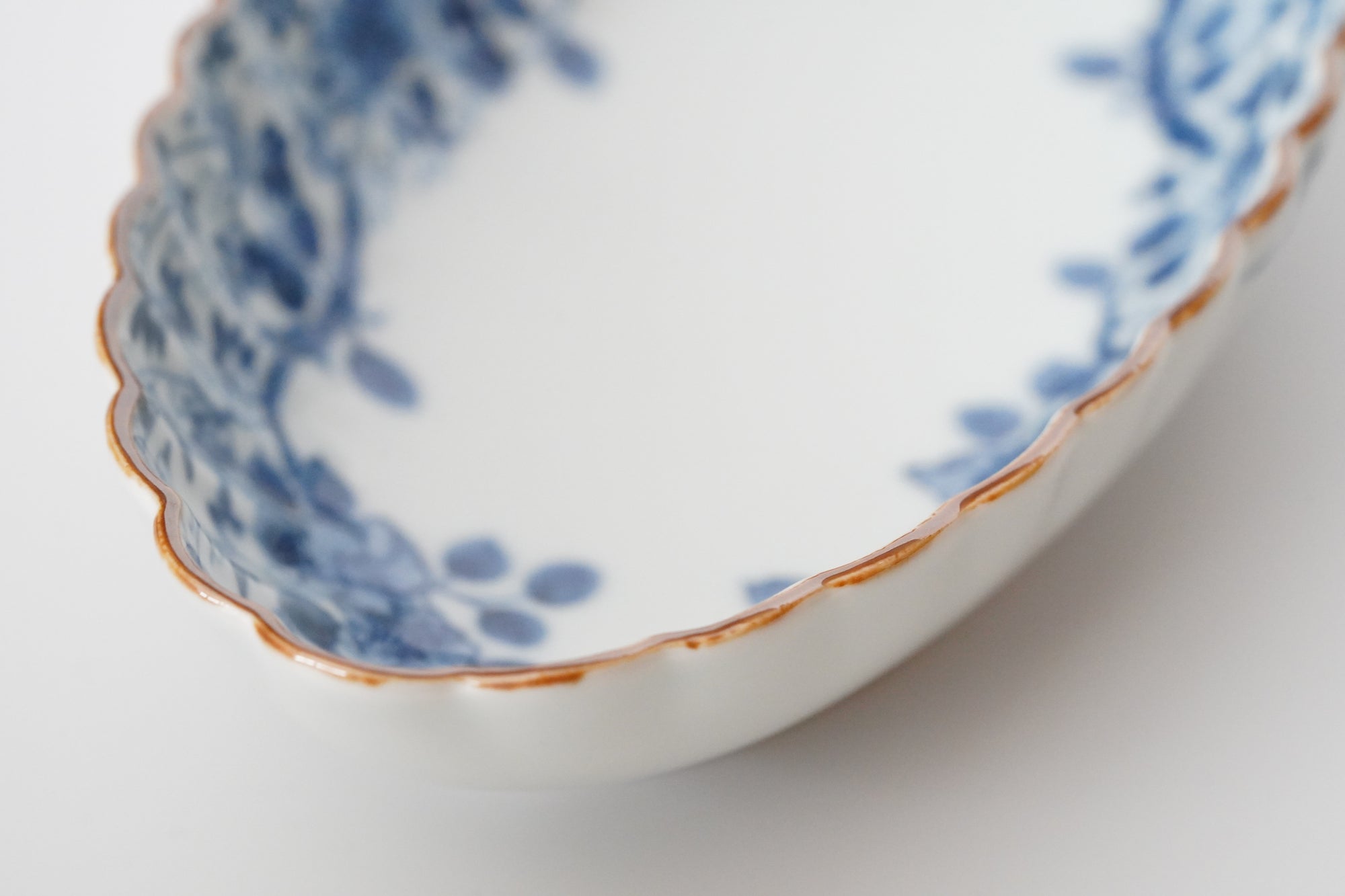 墨弹宝字花鸟文五寸盘