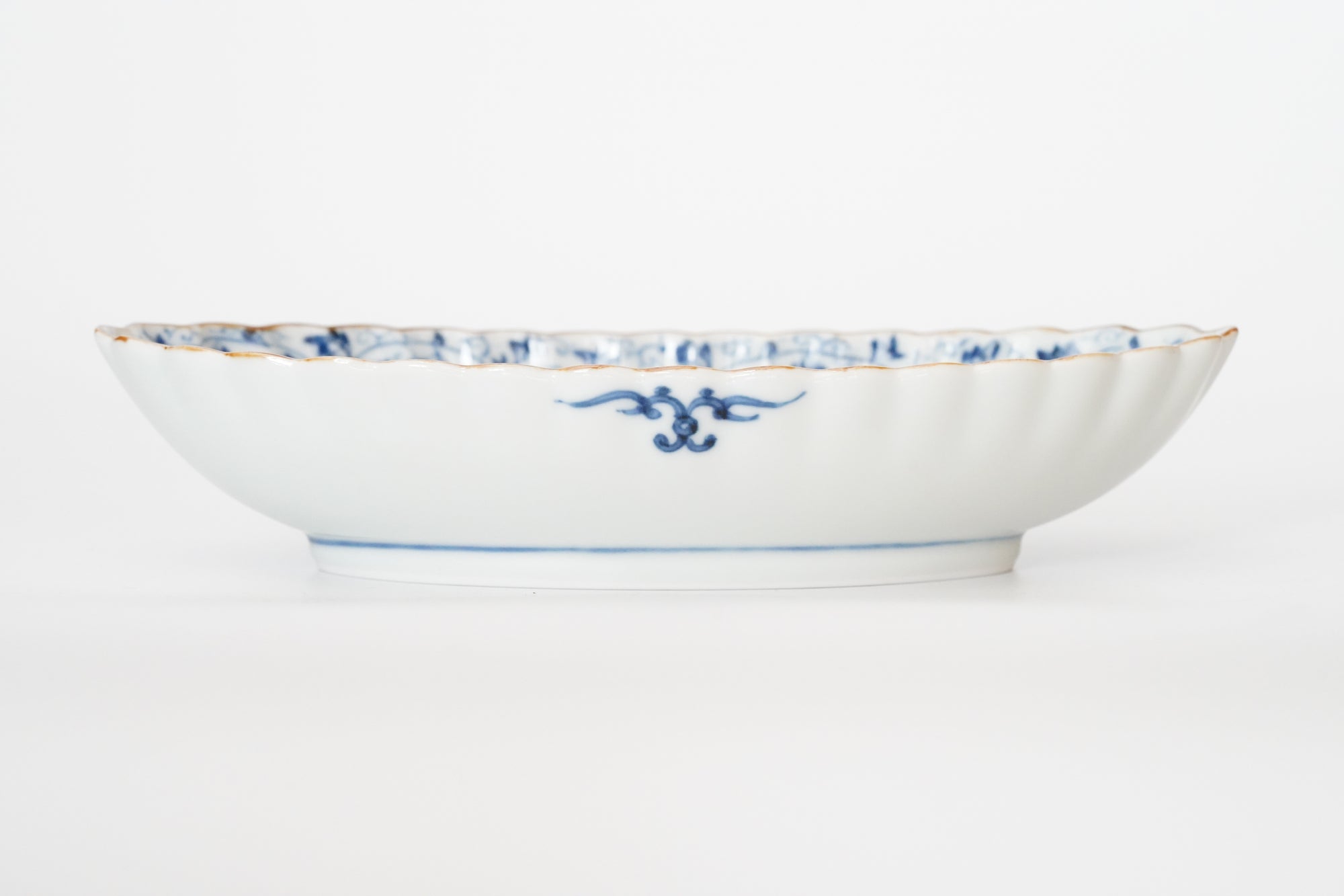 墨弹宝字花鸟文五寸盘