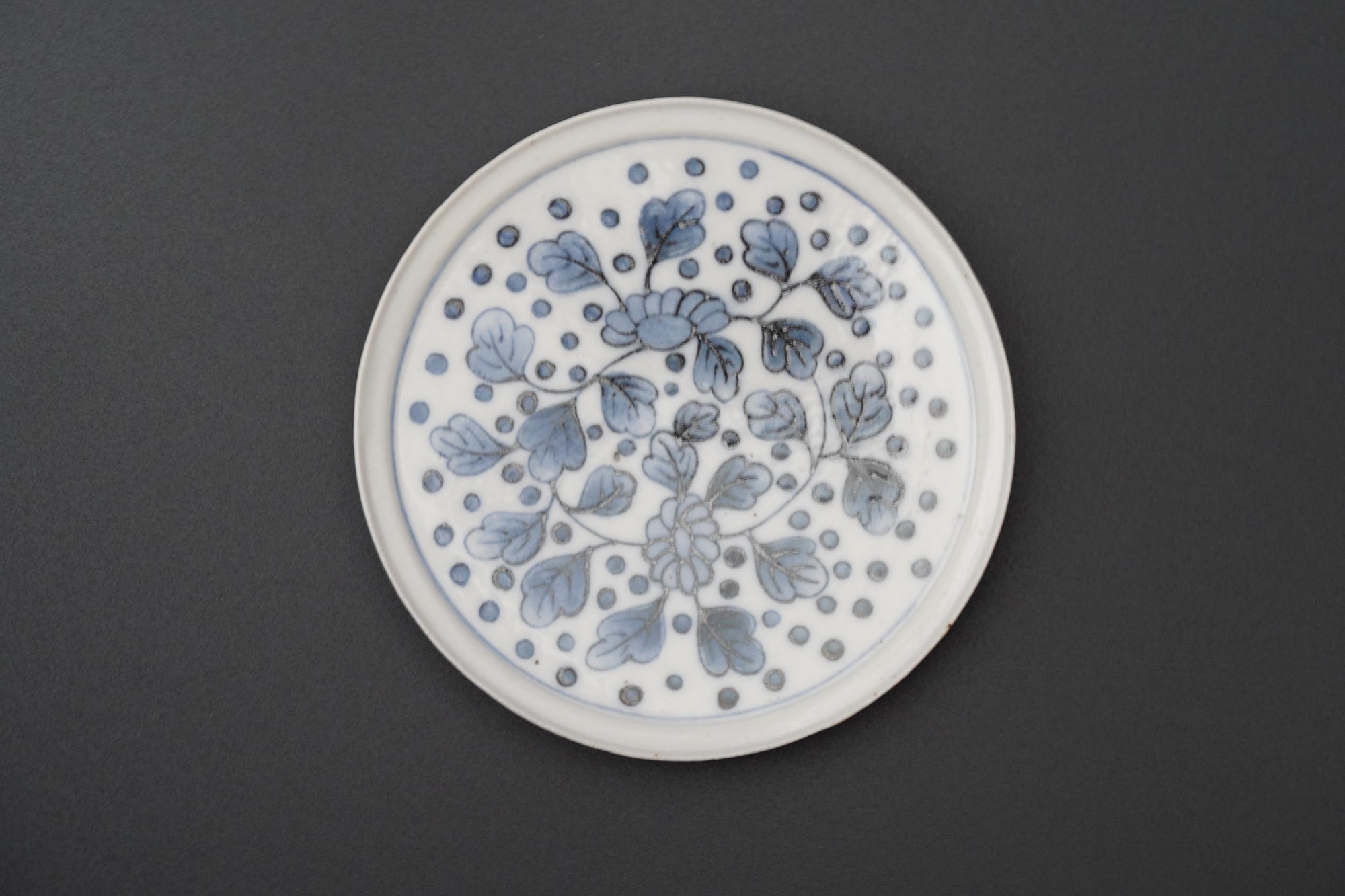 【文书画】白瓷5寸花缘盘