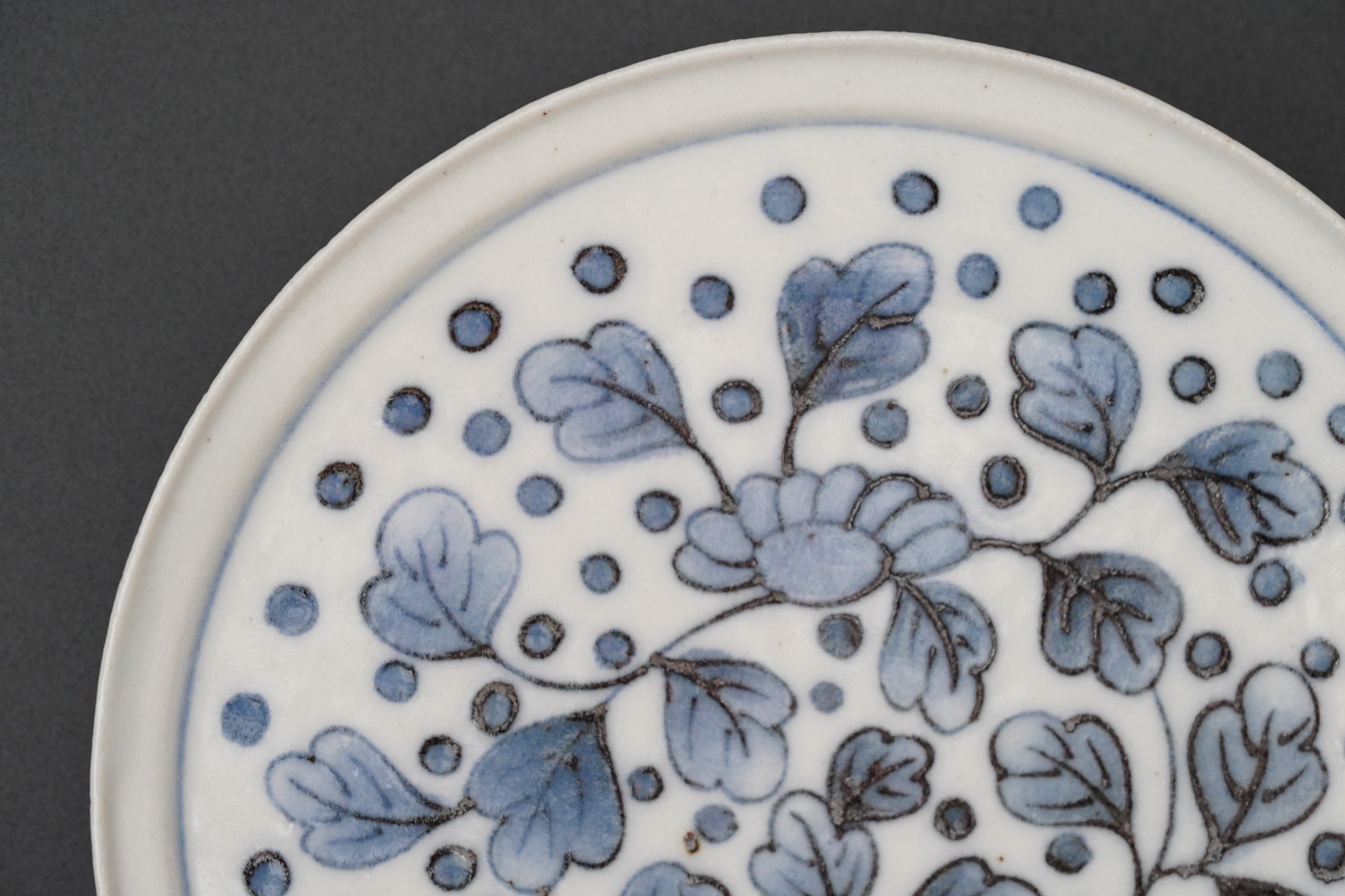 【文书画】白瓷5寸花缘盘