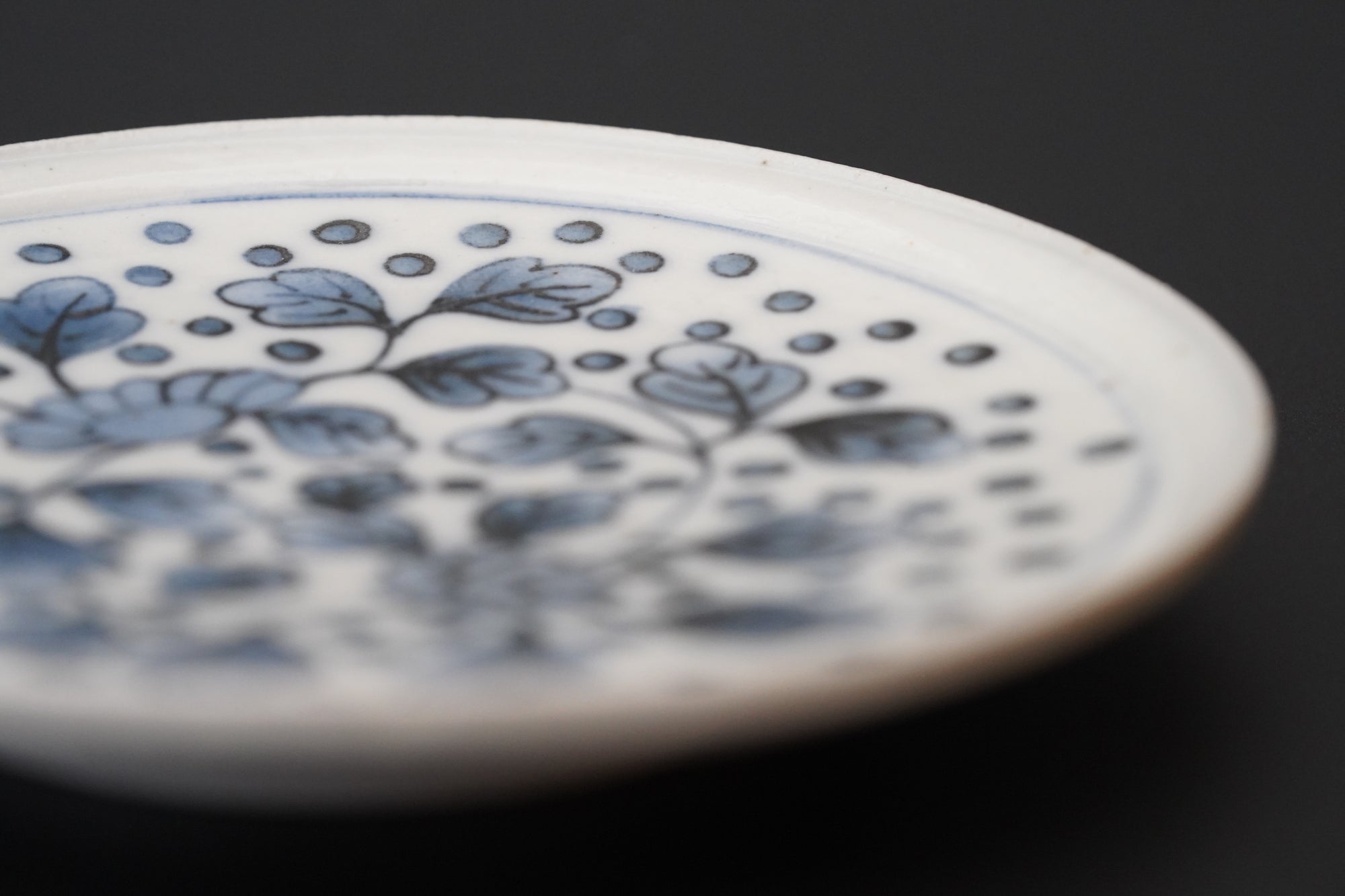 【文书画】白瓷5寸花缘盘