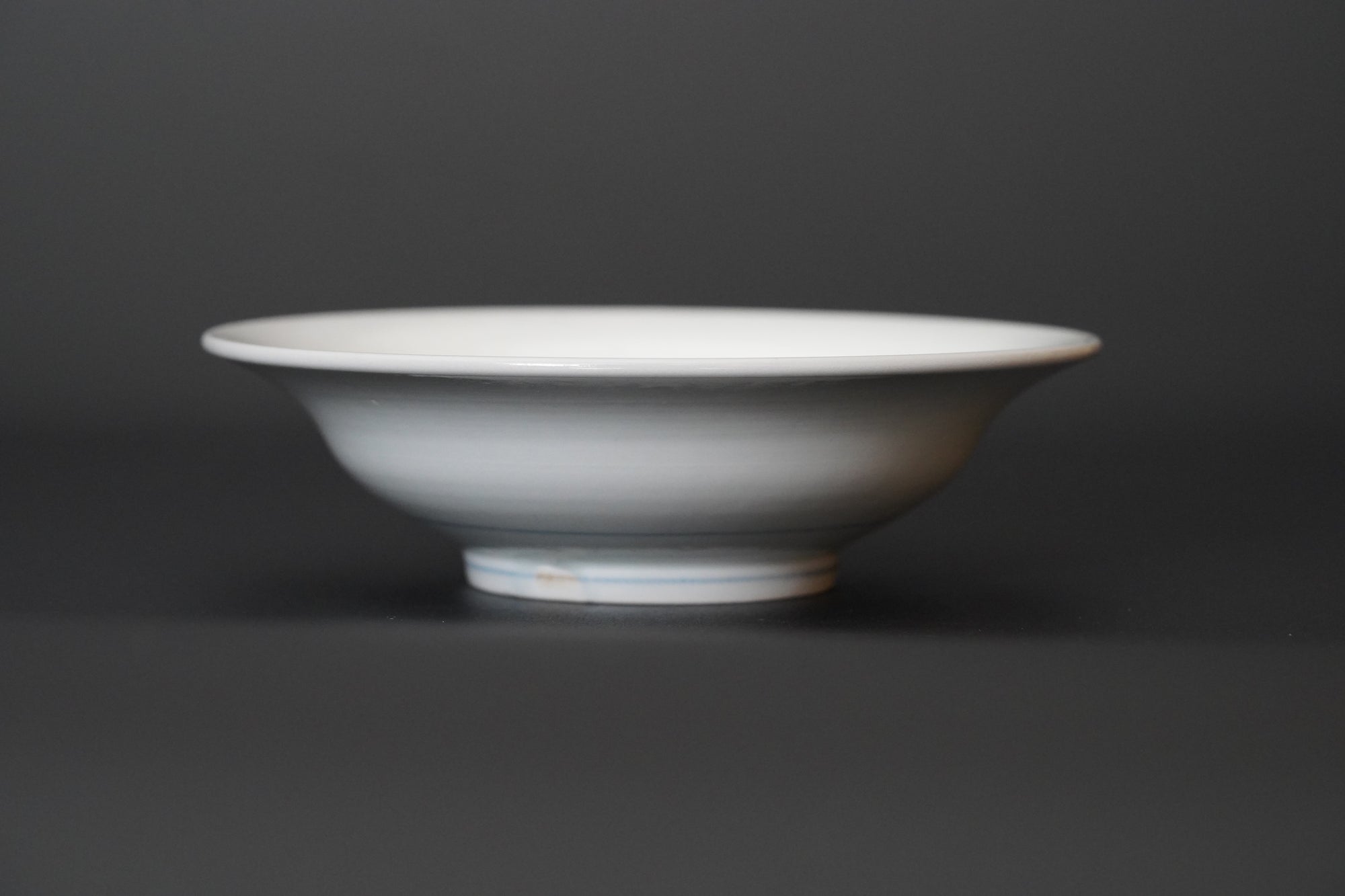 【文祥窯】染付草花5寸反り皿