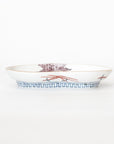 5-inch plate with ink-filled treasures and flowers and birds pattern