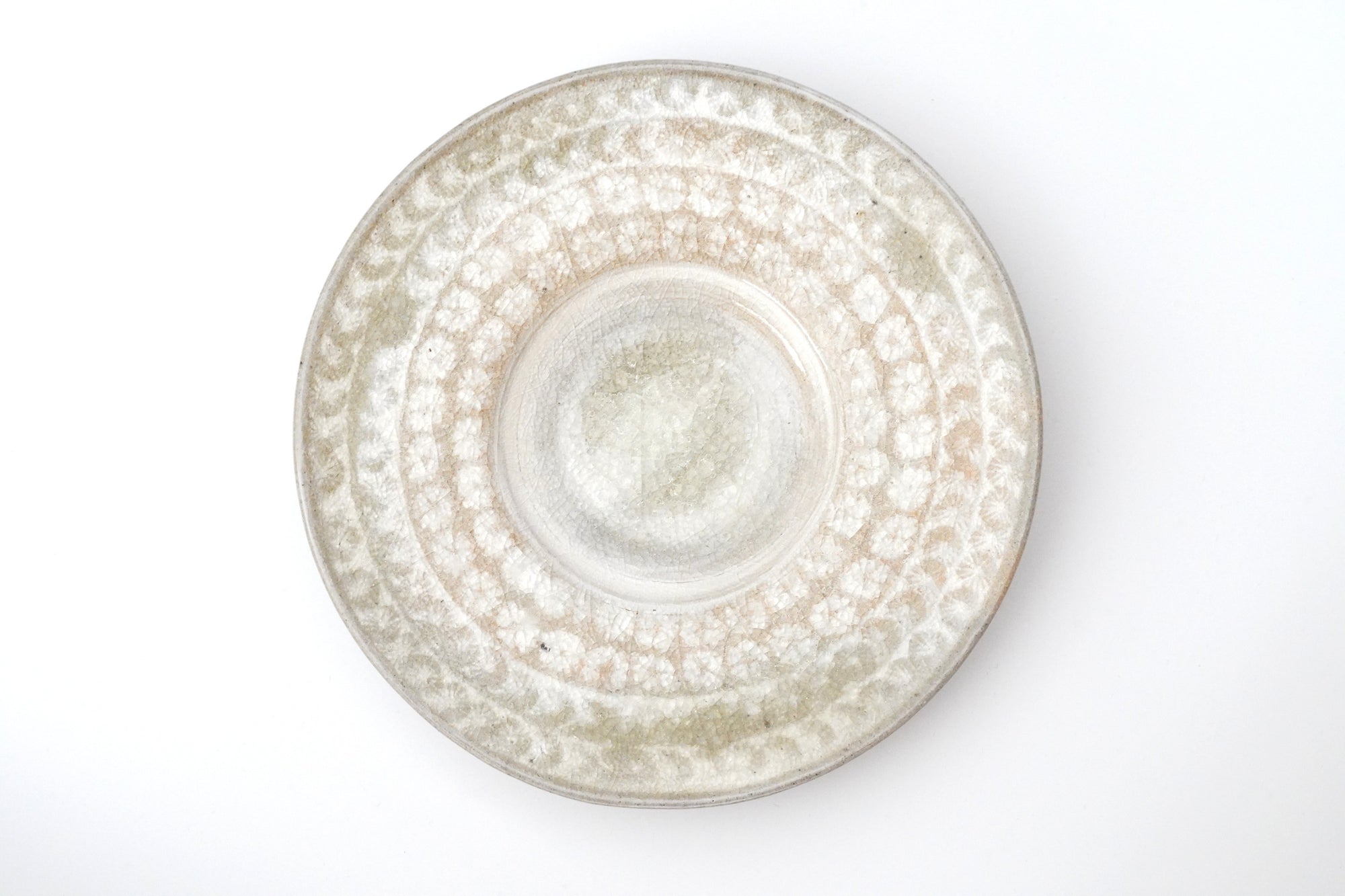 【Hideki Yamamoto】Glass glazed Mishima-de hexagonal plate