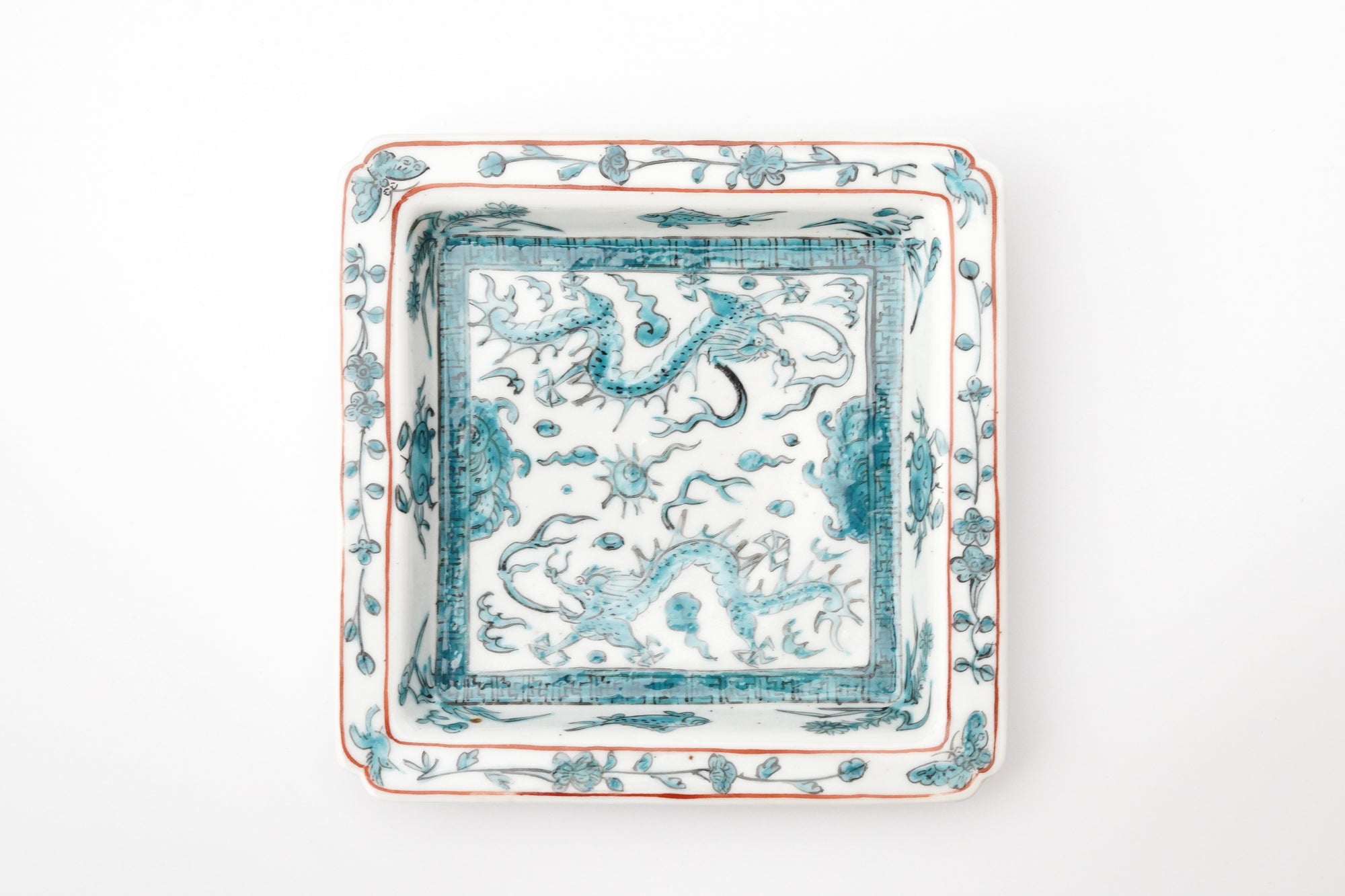 墨弹宝字花鸟文五寸盘