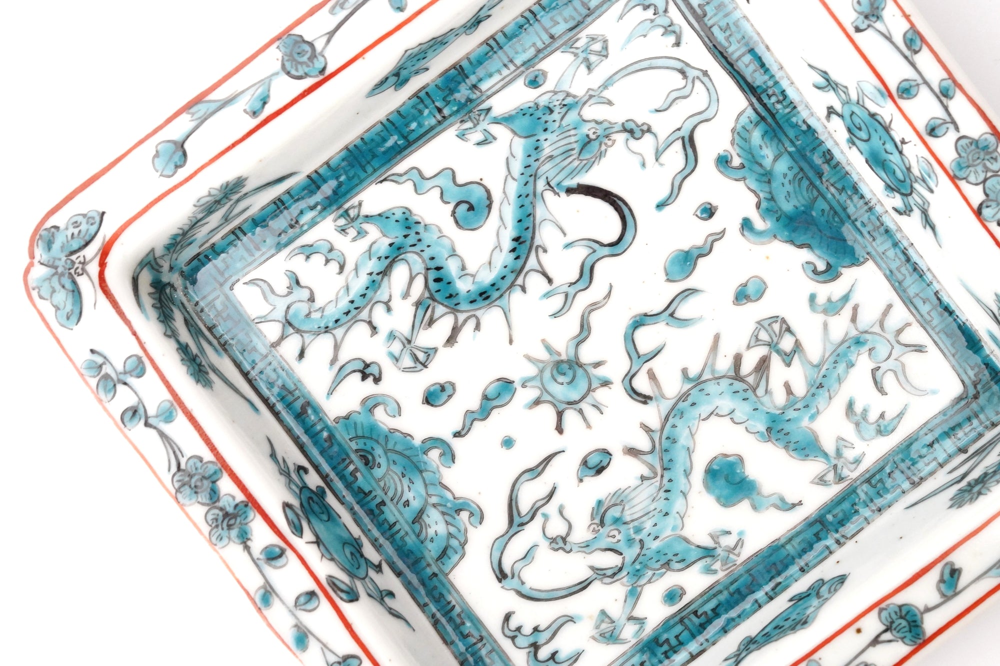 墨弹宝字花鸟文五寸盘