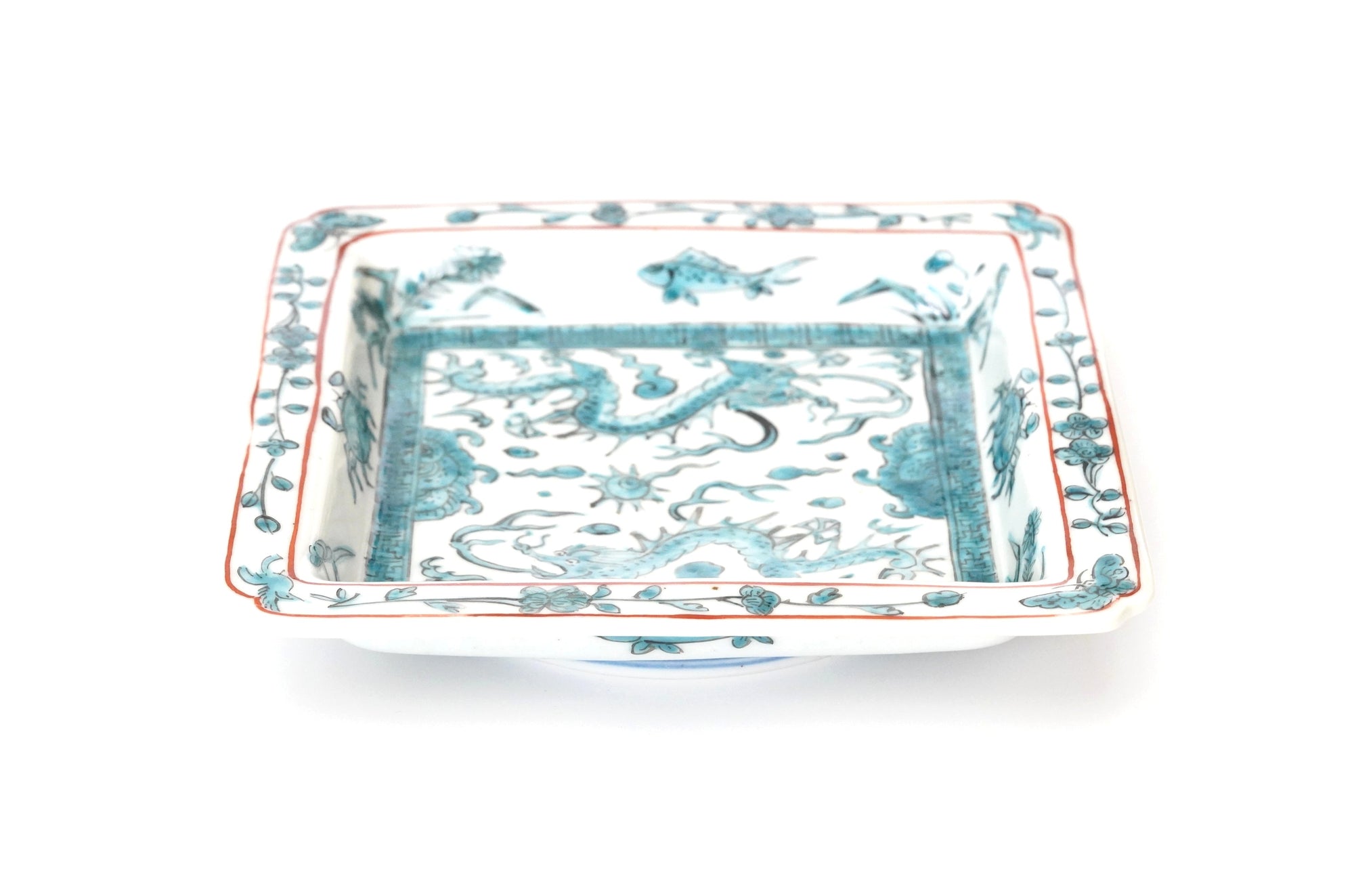 墨弹宝字花鸟文五寸盘