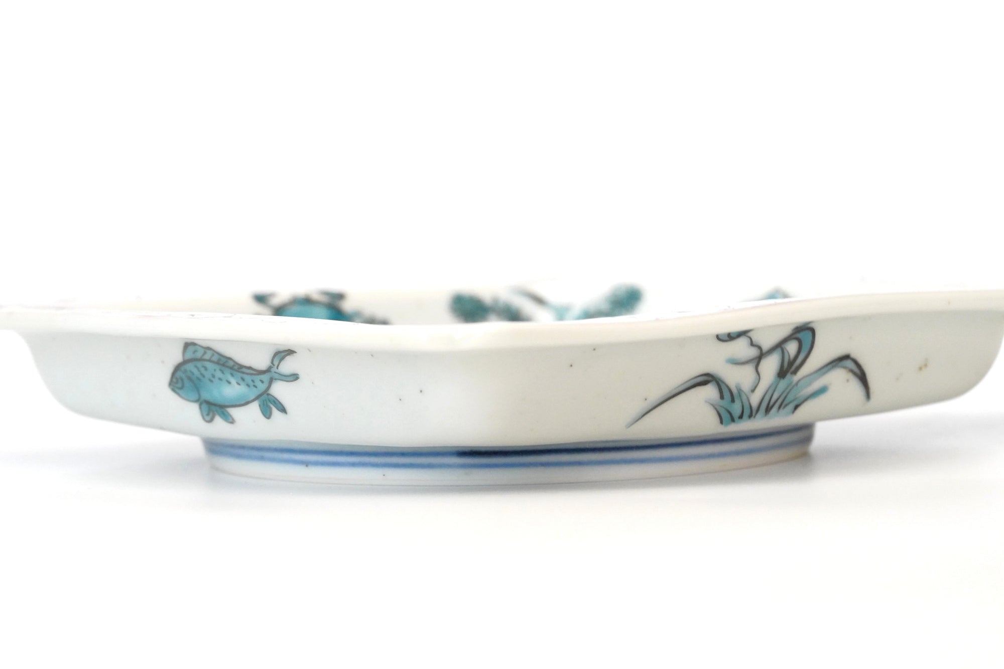 墨弹宝字花鸟文五寸盘