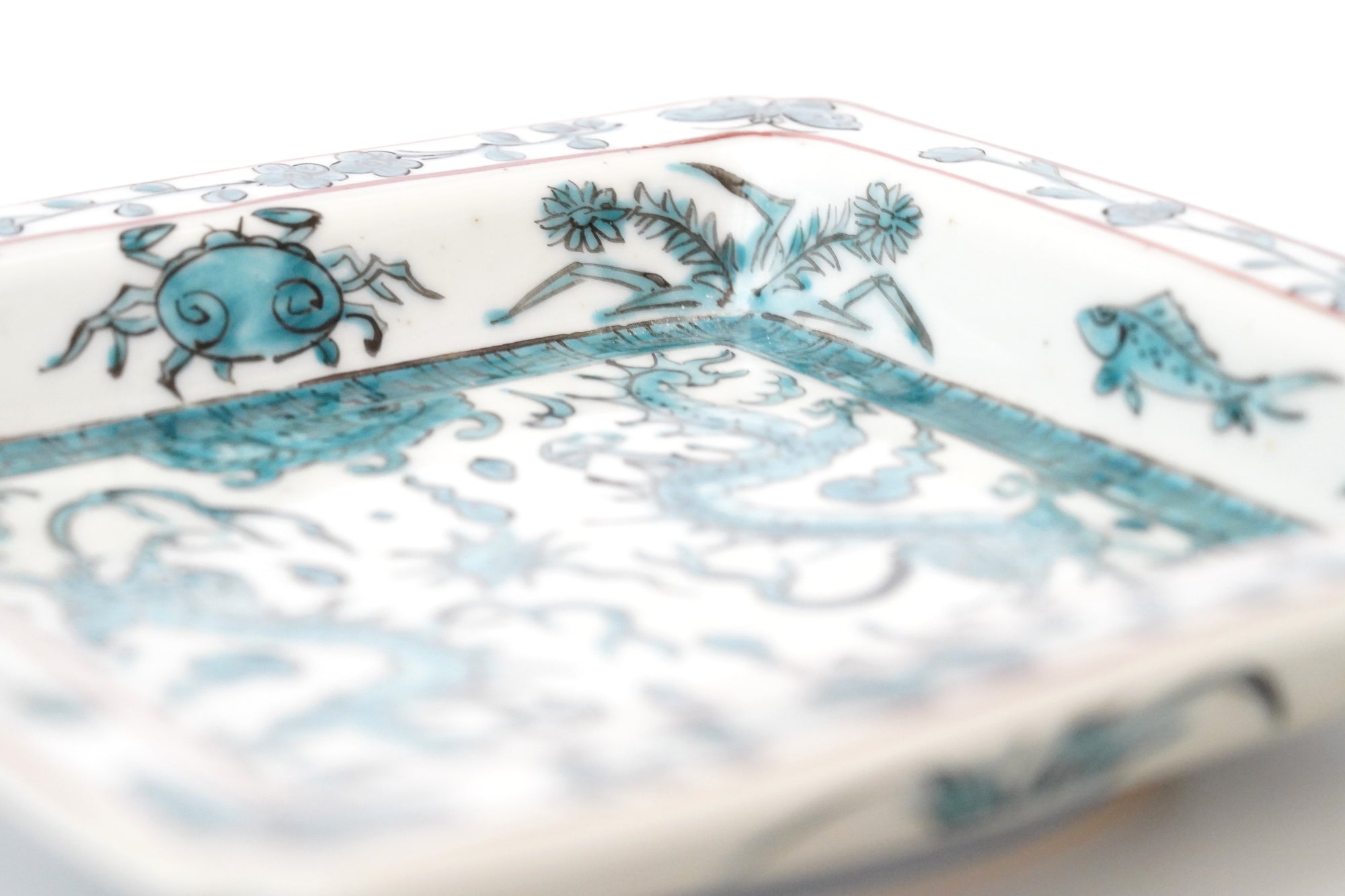 墨弹宝字花鸟文五寸盘