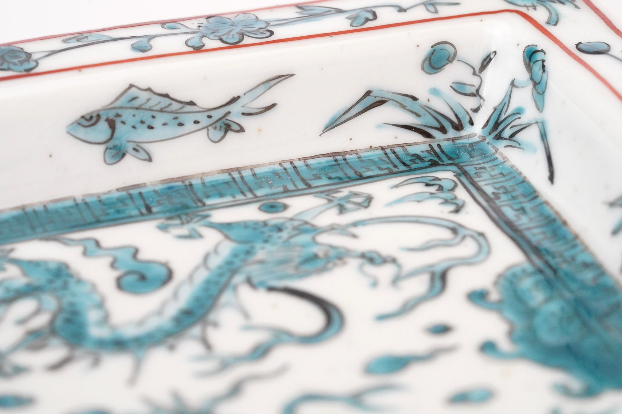 墨弹宝字花鸟文五寸盘