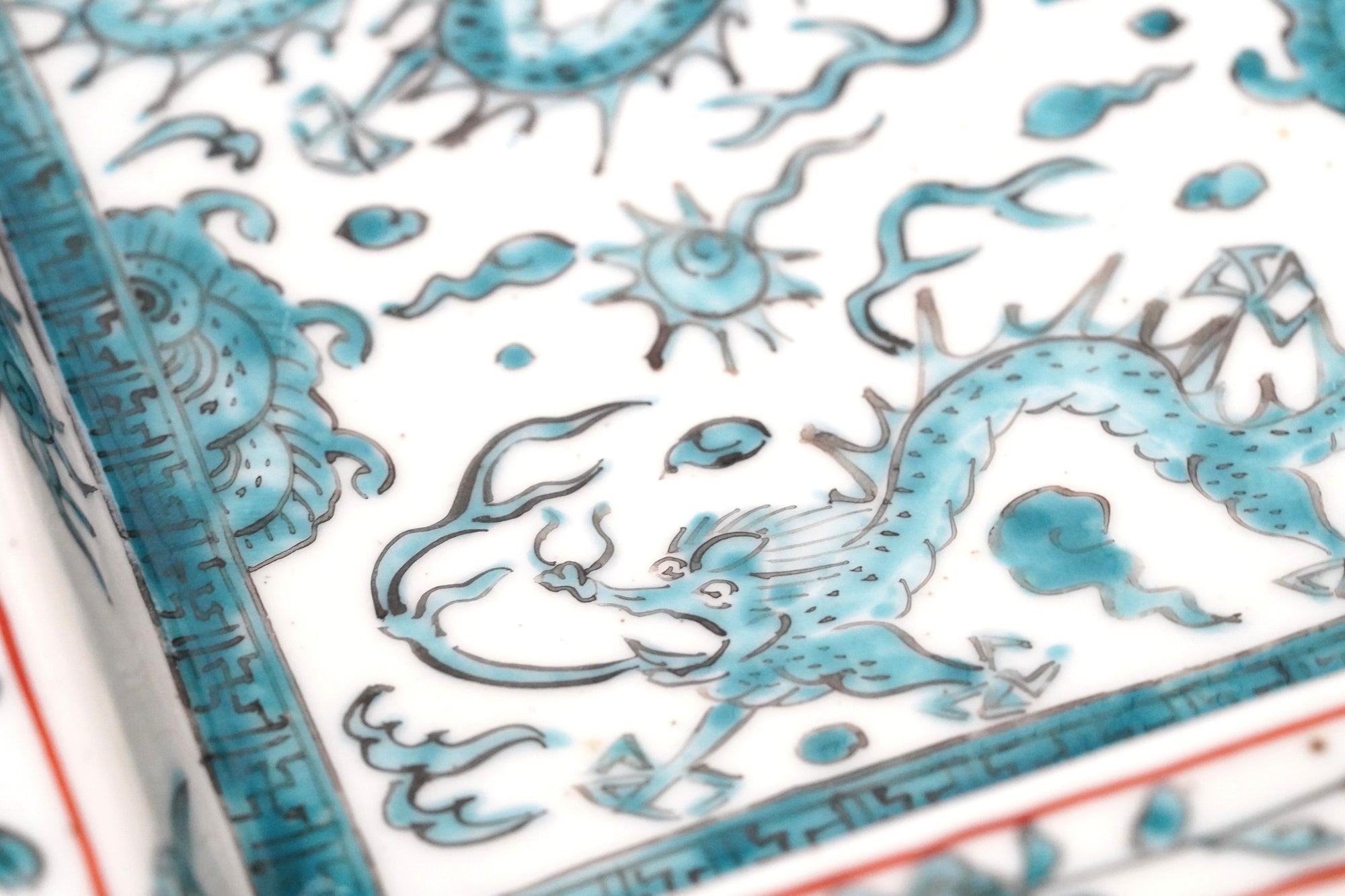 墨弹宝字花鸟文五寸盘