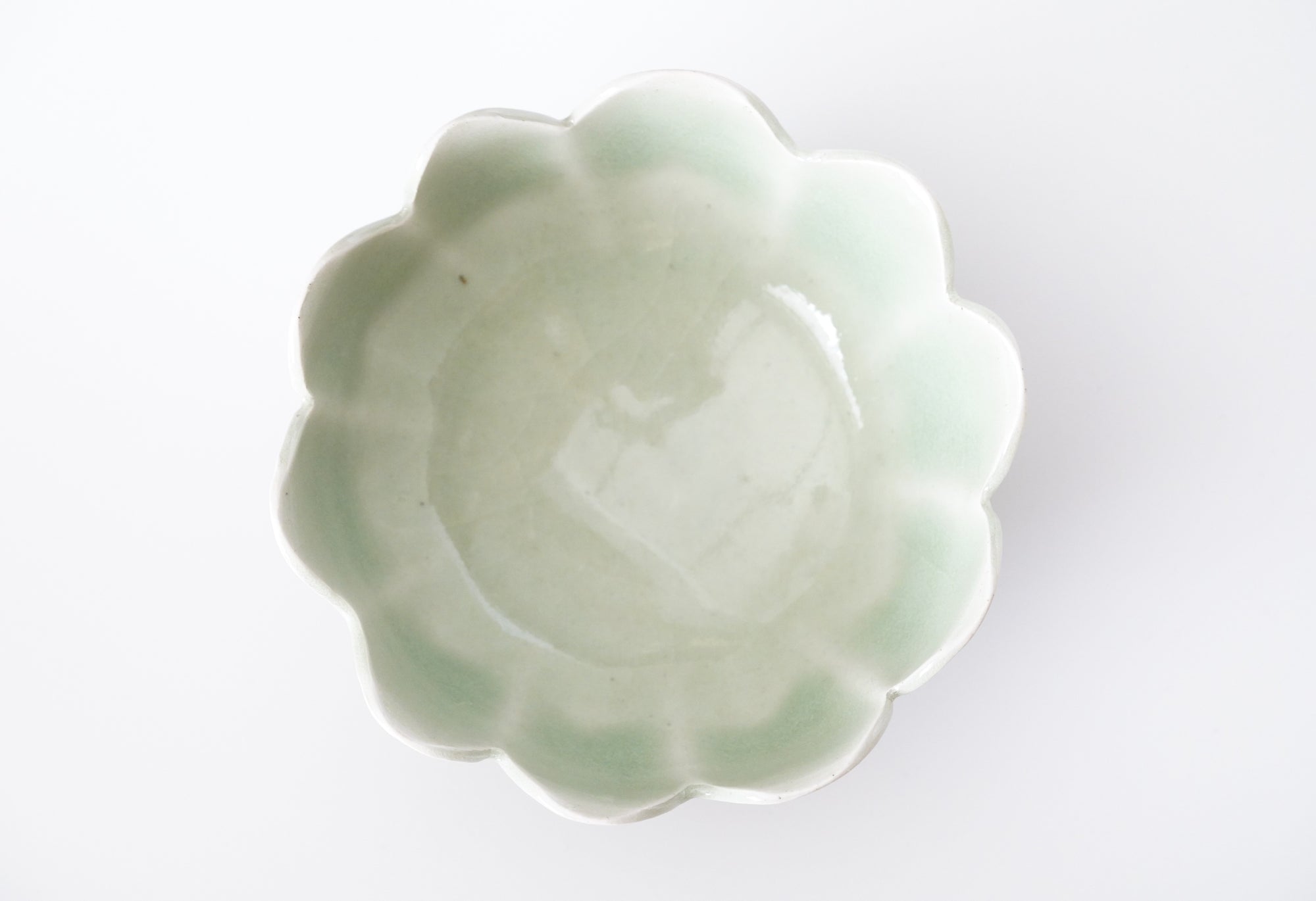 【岡本作礼】翠青唐津十弁鉢