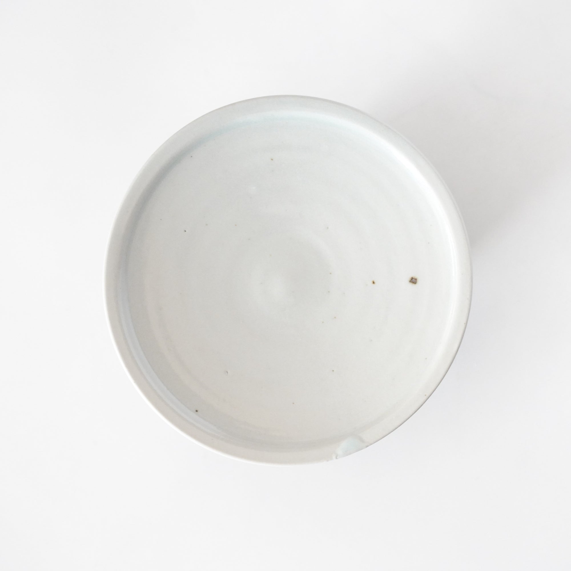 【鈴木大弓】白磁高台皿 18cm