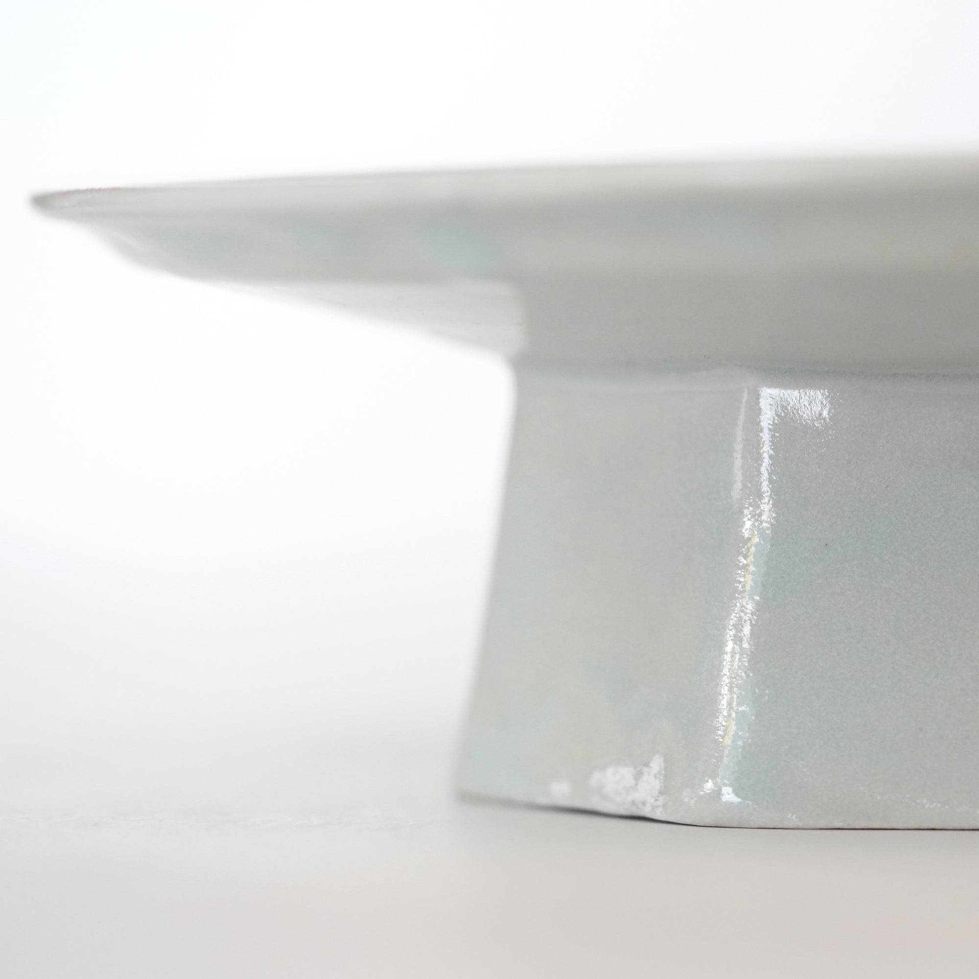 【鈴木大弓】白磁高台皿 18cm