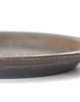 【山本英樹】玄釉ステップリム皿 13cm