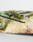 【Manabu Atarashi】ash glazed rectangle plate