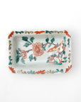 square flower patterned diamond-shaped plate