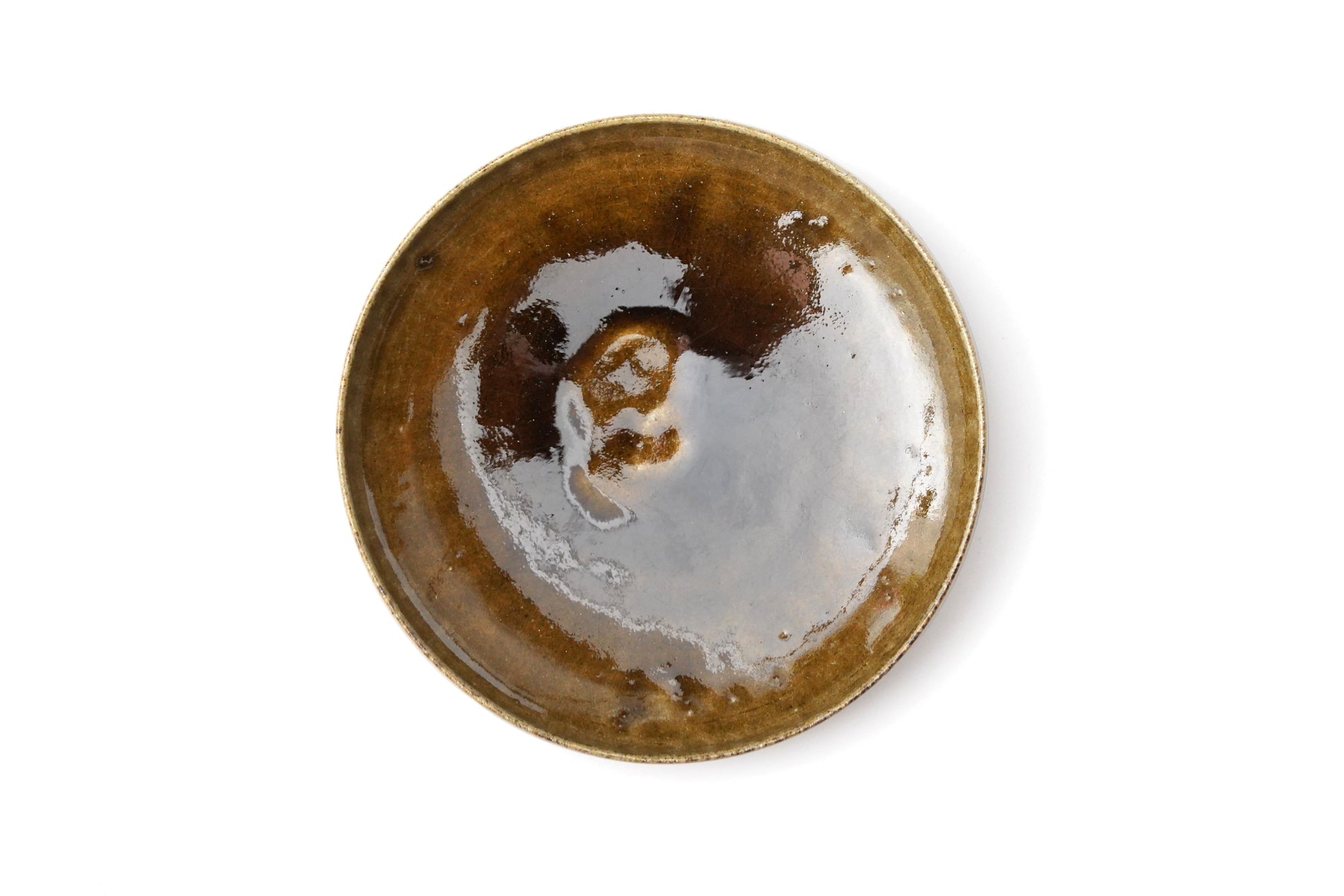 【Rui Mitoh】Ao-Karatsu round flower-shaped small plate