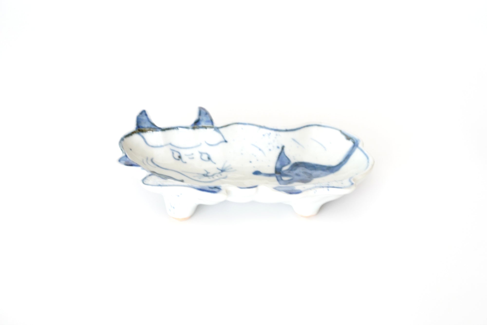 【新道工房】染付牛形向付