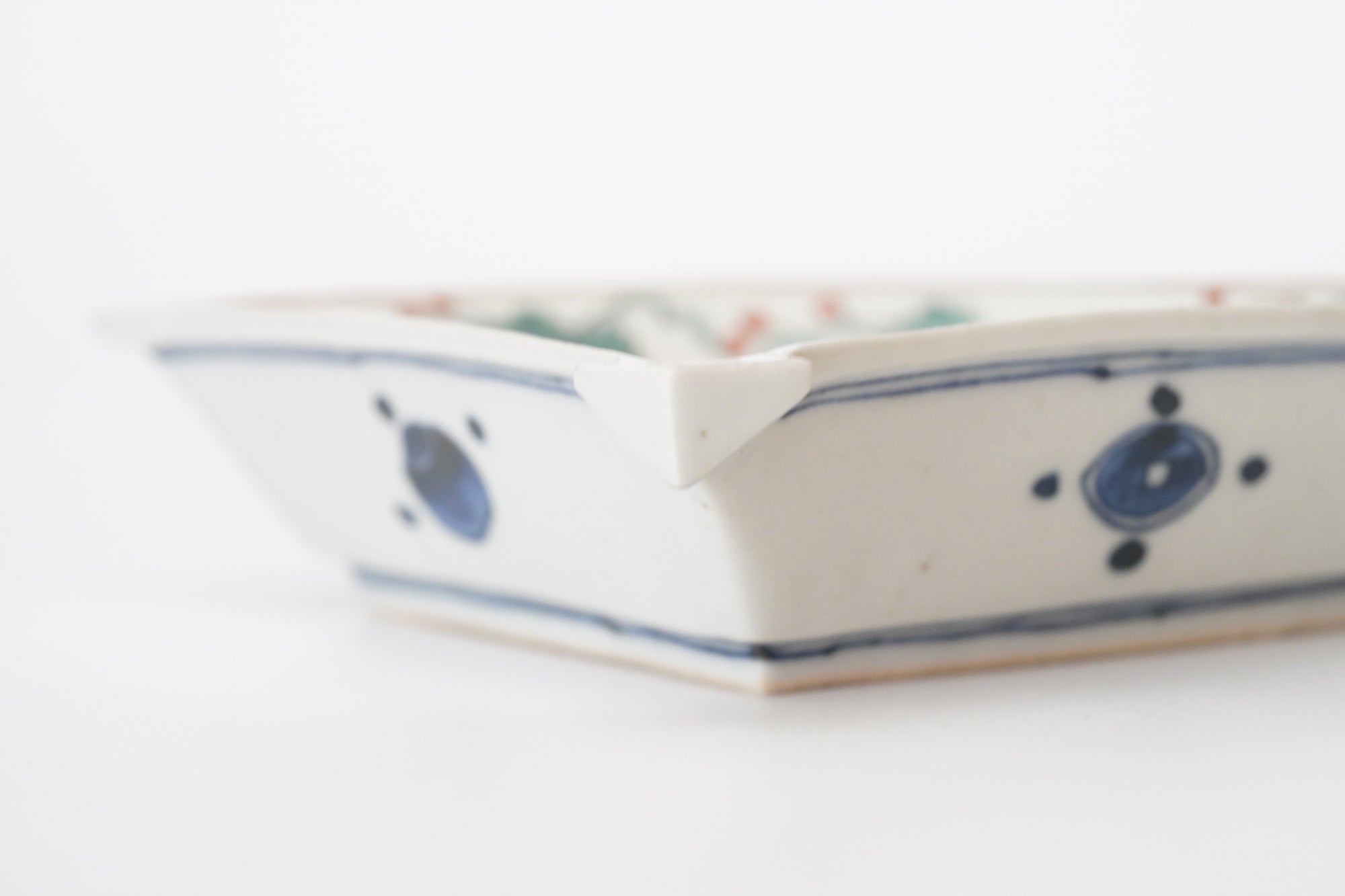 【加藤幸治】色絵扇面牡丹文皿