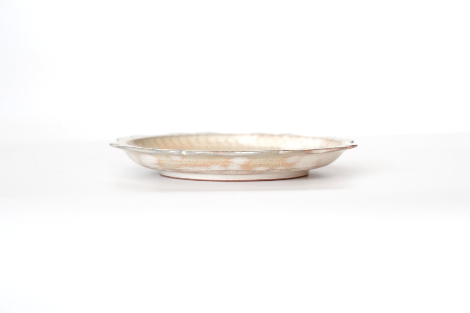 【宮里絵美】三島手輪花皿 14.5cm